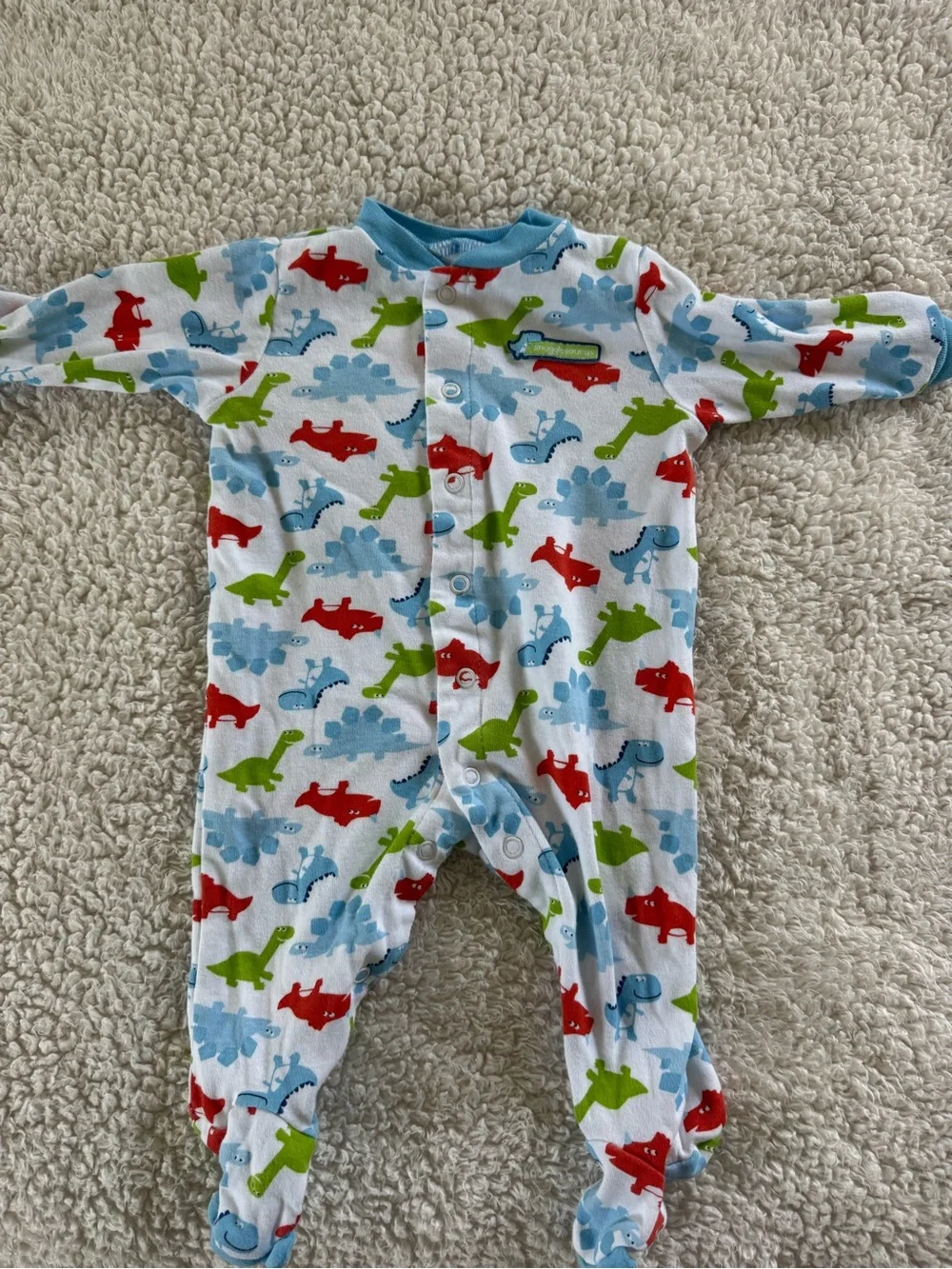 Baby Dinosaur & Ocean Sleeper and Bodysuit Bundle - Blue, Green, Red, Yellow